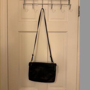 & Other Stories Black Grain Leather crossbody bag
